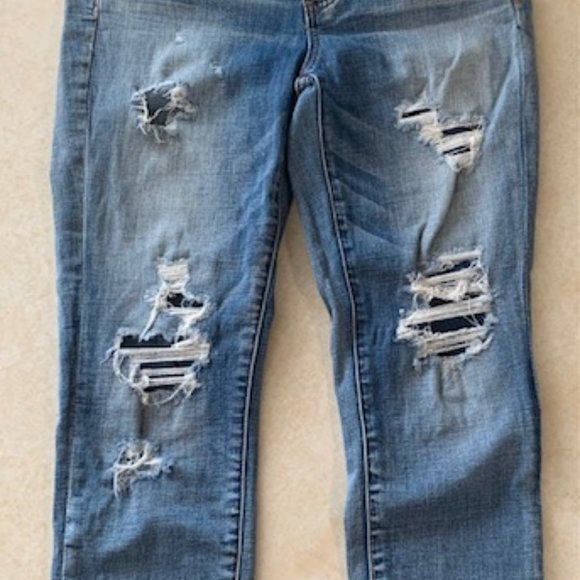 American Eagle Hi-Rise Denim Jegging Crop Super Stretch 8 (28.5) - Picture 7 of 7